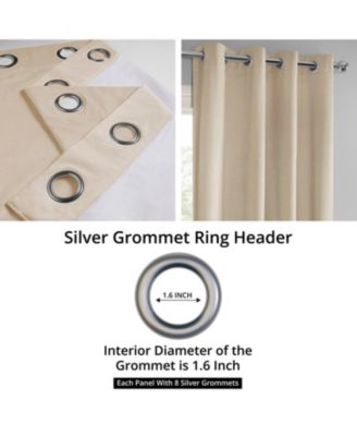 Exclusive Fabrics & Furnishings Signature Blackout Grommet Velvet Panel, 50" x 120"