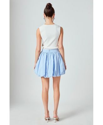 Women's High Waisted Bubble Skirt