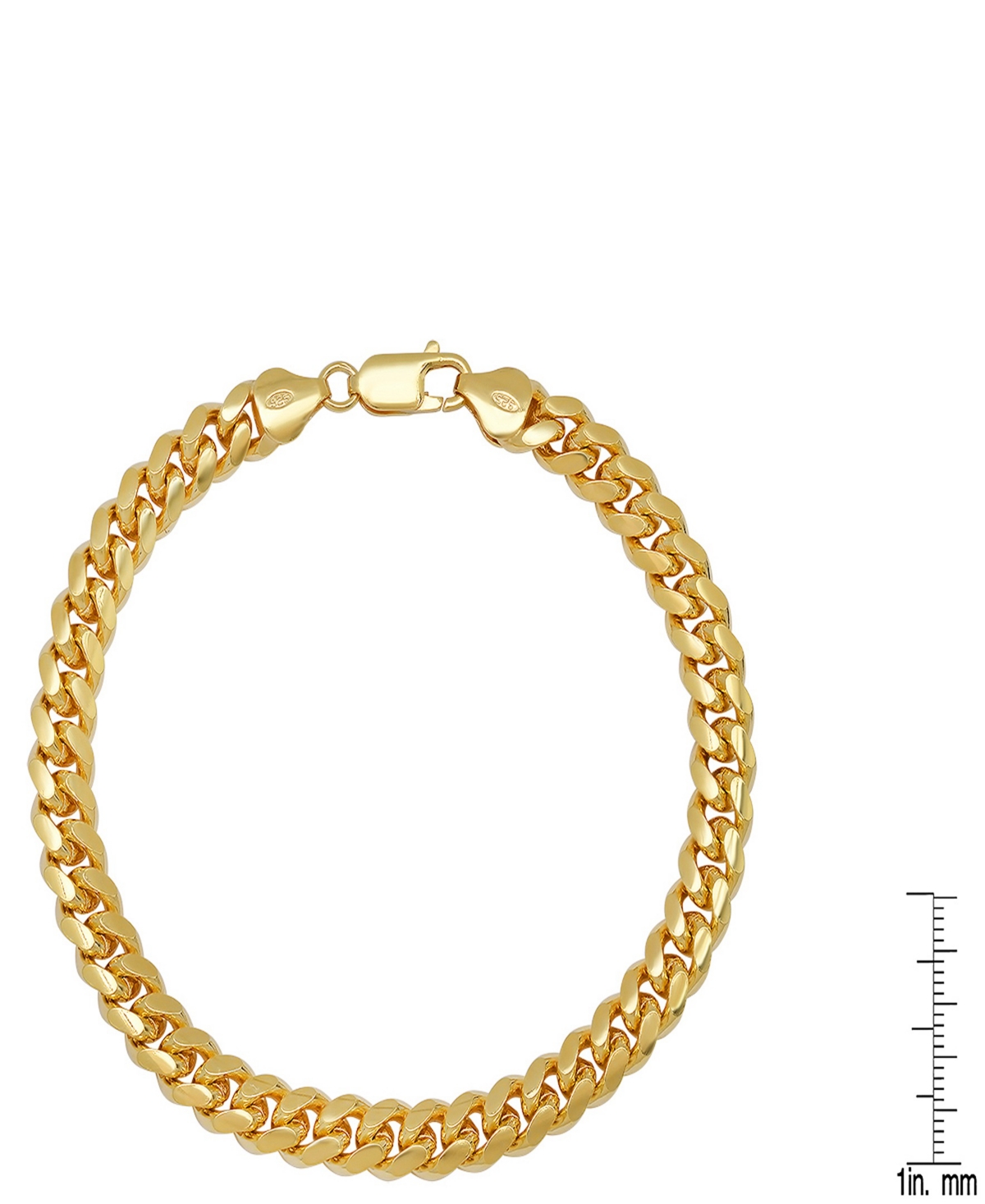 Steeltime Unisex Sterling Silver Cuban Link Chain Bracelet