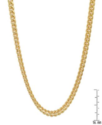 Unisex 14K Gold Plated Cuban Link Chain Necklace