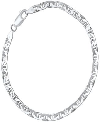 Unisex Sterling Silver 120 Mariner Superflat 8.5" Bracelet