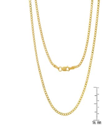 Unisex 14K Gold Plated Cuban Flat Necklace
