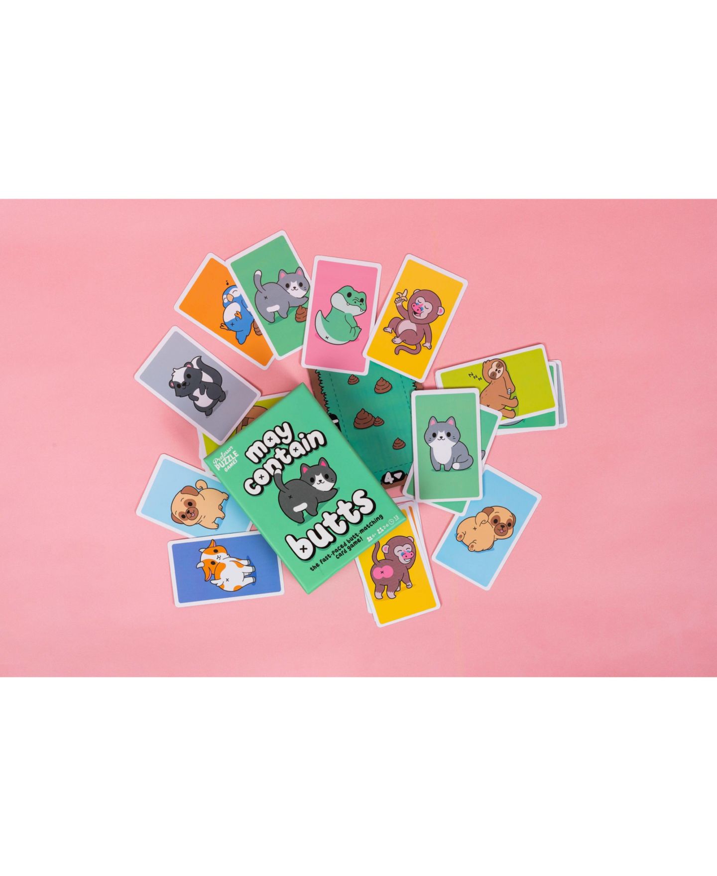 Детская карточная игра Professor Puzzle USA, Inc. May Contain Butts Matching Family Card Game, Ages 6+ — фото 2