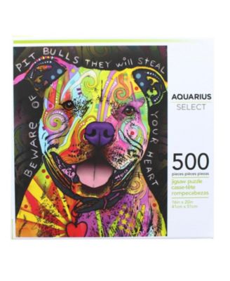 Dean Russo Beware Pit Bull 500 Piece Jigsaw Puzzle