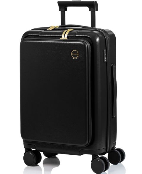 Чемодан CHAMPS 21.5" Onyx Hardside Carry-on Luggage, цвет: Чёрный