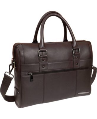 The Gotham 18un Pebble Grain Genuine Leather Briefcase