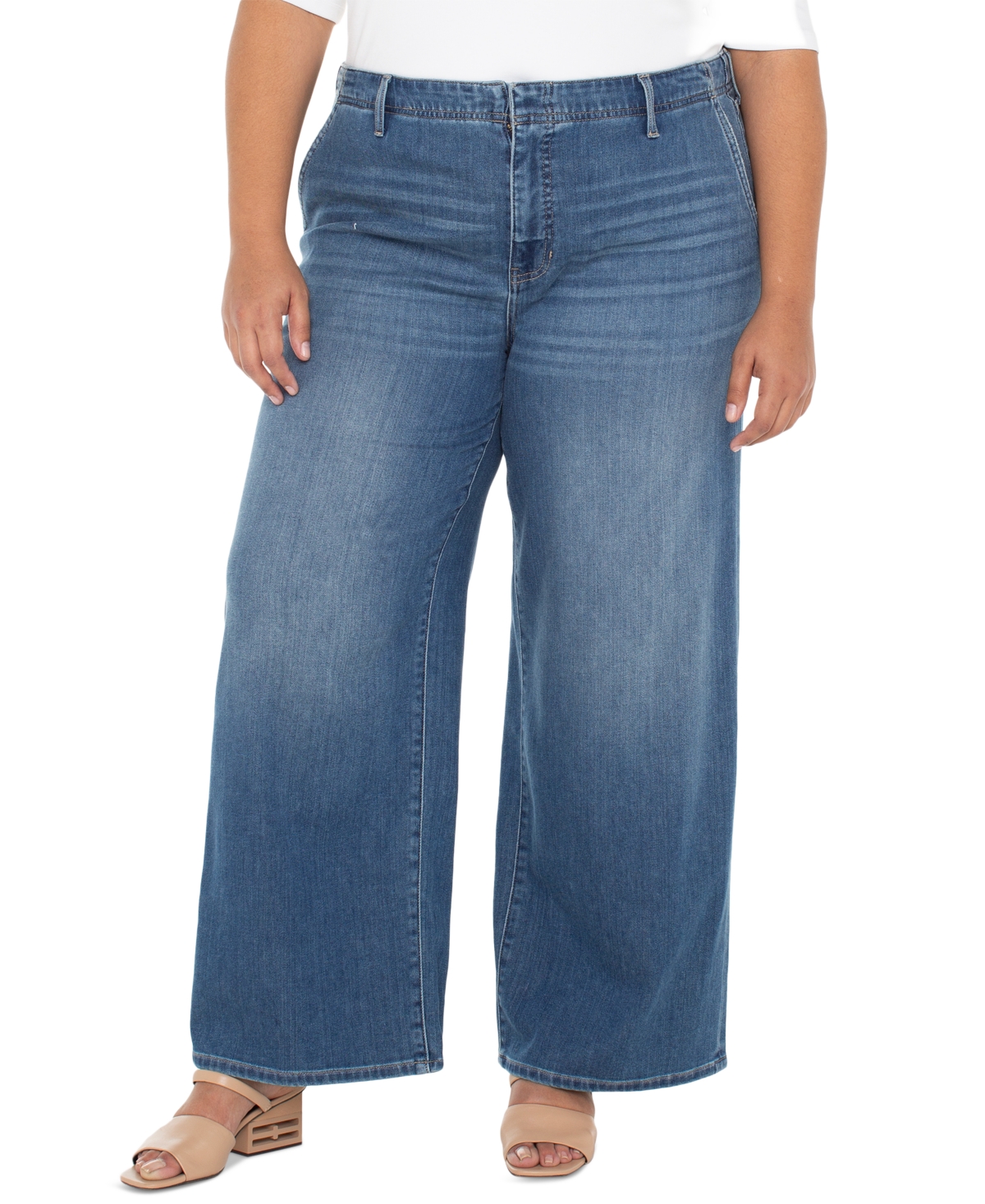 Plus Size Weekender High-Rise Wide-Leg Jeans - Walnut Creek