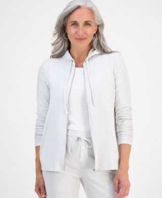 Style & Co - Petite Zip-Front Long-Sleeve Hoodie