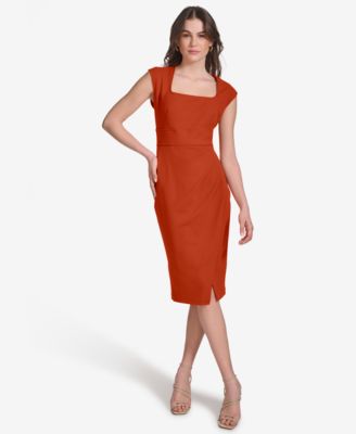 Calvin Klein - Women's Square-Neck Sheath Dress