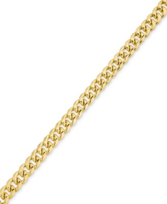 Lightweight Men's Cuban Chain Link Bracelet (10mm) in 14k Gold