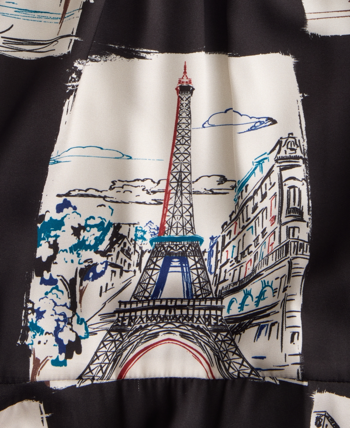 Karl Lagerfeld Women's Scarf-print Handkerchief-hem Midi Dress In Black