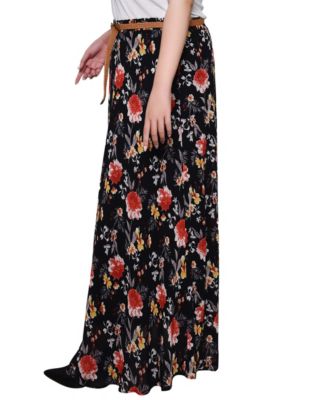 Plus Size Chiffon Maxi Skirt
