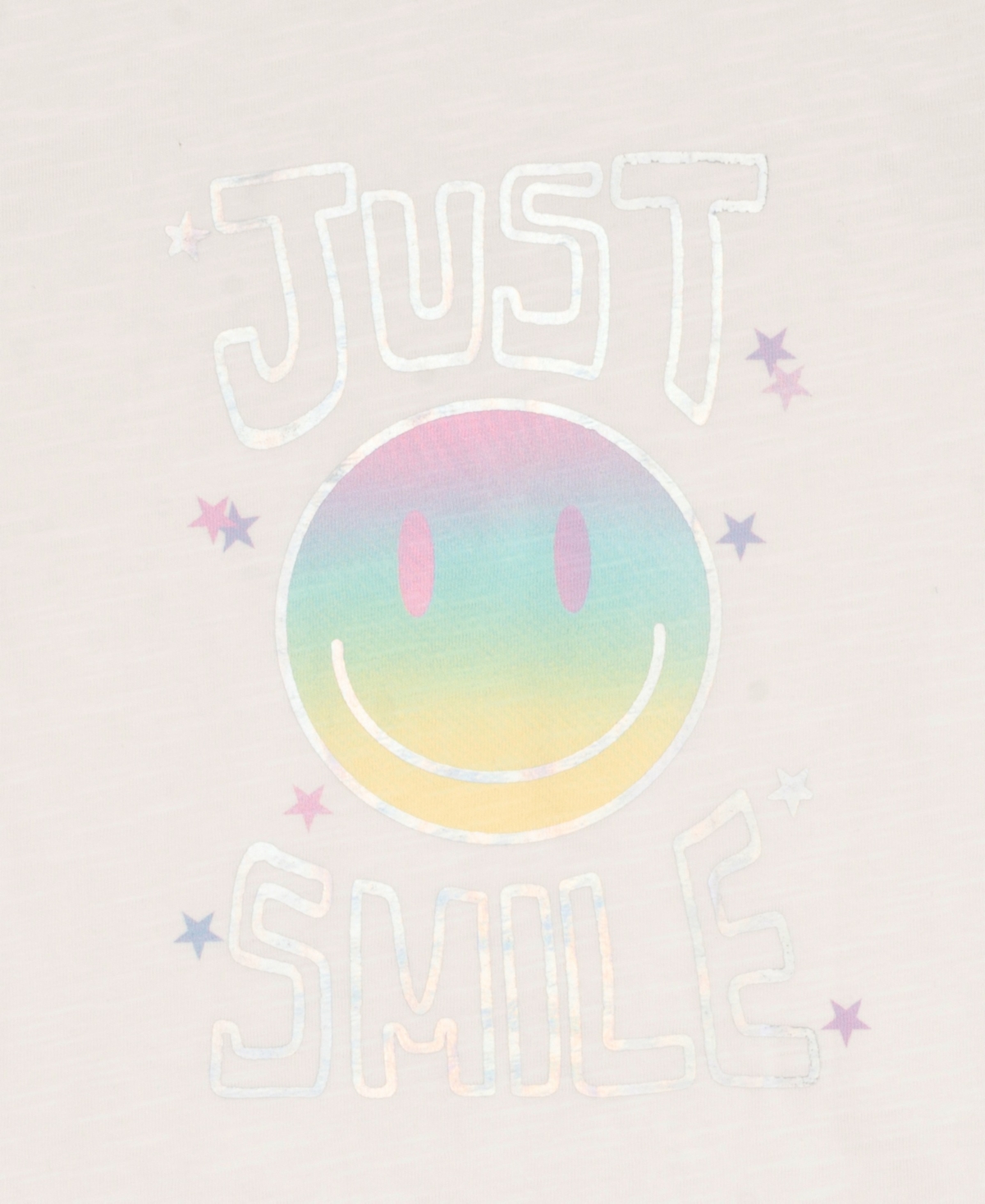 Rare Editions Little Girls 2-piece Just Smile Crewneck T-shirt And Skort Set In White