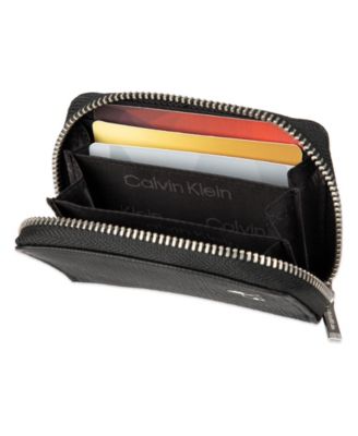 Men's RFID Textured Leather Gusset Card Case Wallet