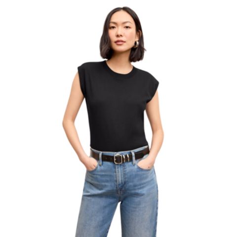 Женская футболка M.M.LaFleur Alina Muscle - Organic Pima Cotton, цвет: Чёрный