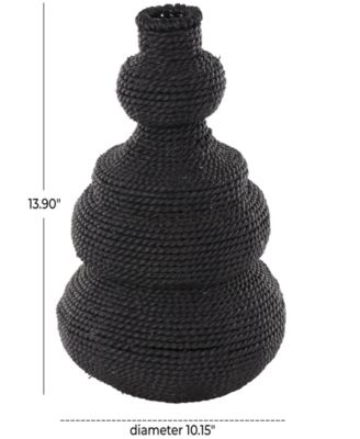 Seagrass 13.9" Woven Bubble Bohemian Vase