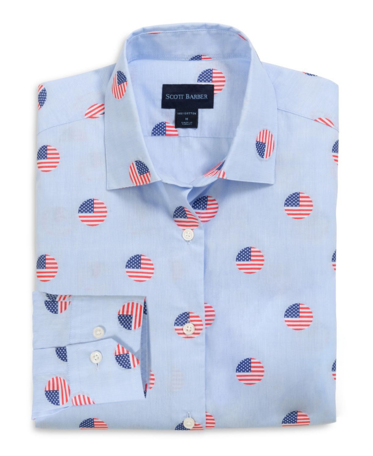 Men's Flag Dot Jacquard, Blue - Blue
