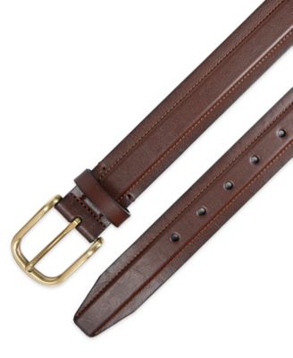 Men's Cut Edge Trapunto Stitched Casual Belt