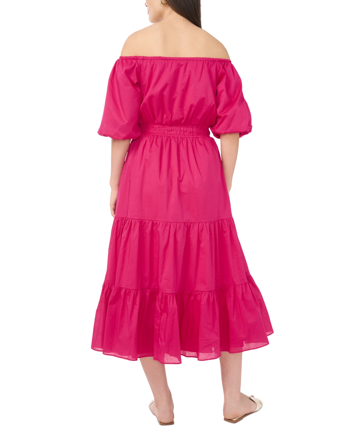 Vince Camuto Women's Off-the-shoulder Tiered Maxi Dress In Pink