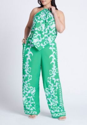 Women's Printed Scarf Halter Top