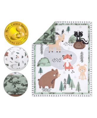 Woodland Camo Crib Bedding Set for Baby Boys, 3 Piece Nursery Bed Set, Crib Comforter, Fitted Sheet, Crib Skirt