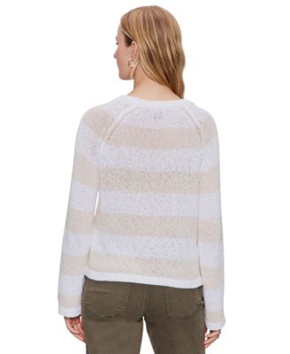 Women's Textured Raglan Crewneck Sweater 