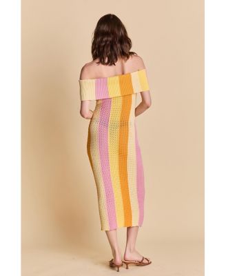 Women's Off Shoulder Sleeveless Midi Dress