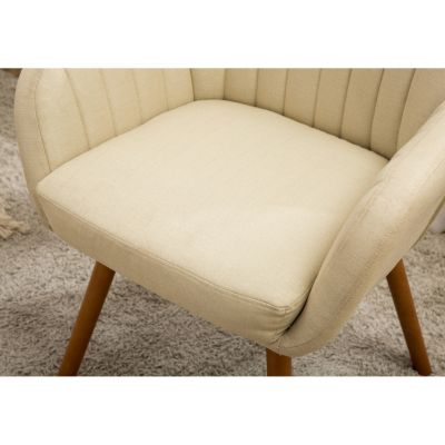 Streamdale Contemporary Fabric Accent Chair, Tan