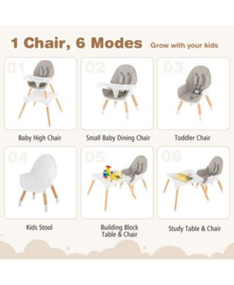 Toddler 6 in 1 High Chair Ages 6-36 Months