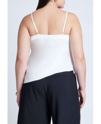 Women's Plus Size Asym Top With Hardware Detail
