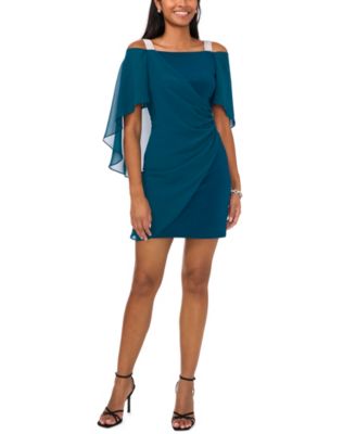 MSK - Petite Ruched Cape Dress