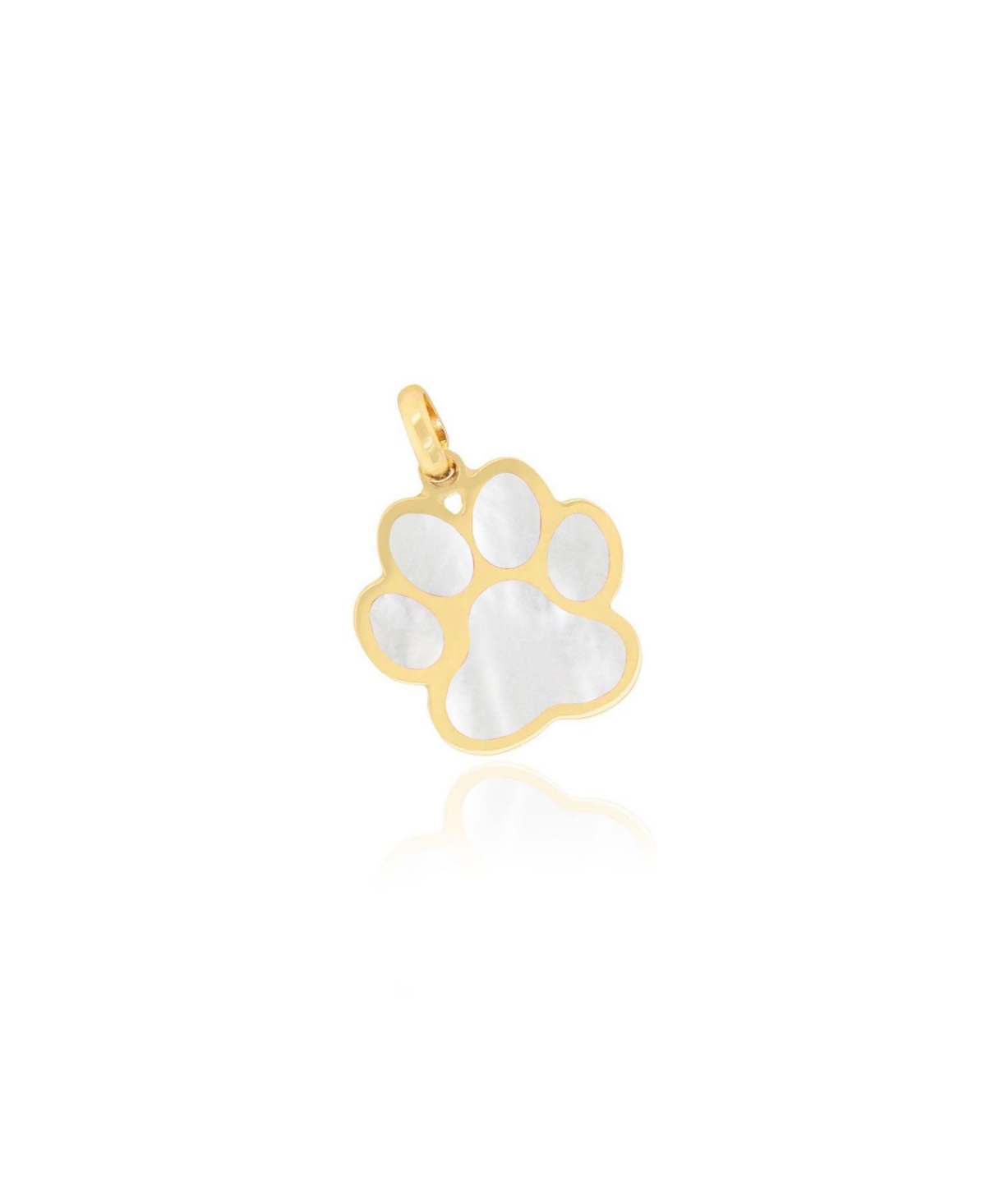 Mother of Pearl Paw Charm 14k Gold - Mother of pearl