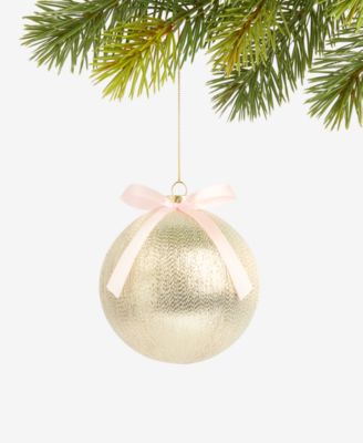 Holiday Lane - Gilded Glamour Bow-Trim Satin Ball Ornament