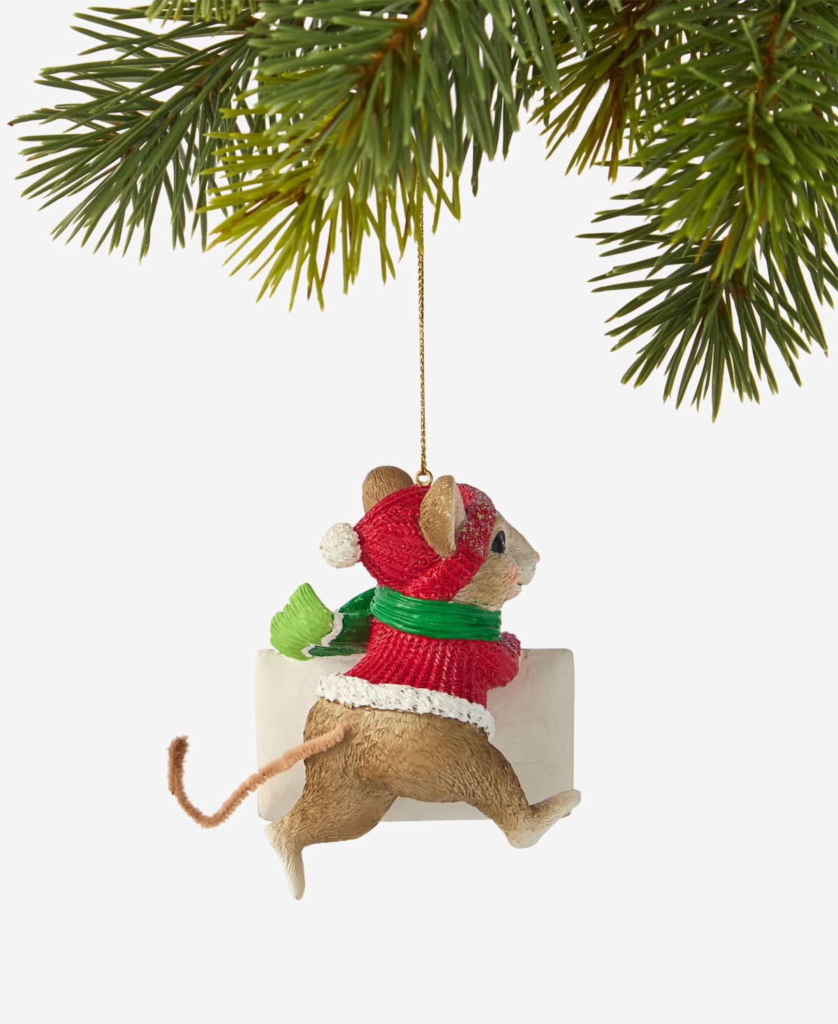 Holiday Lane Heritage Mouse Post Card Ornament, Macy's Exclusive In Transparent