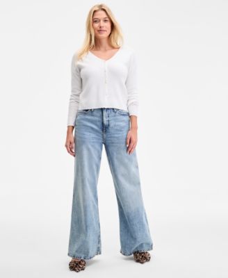 Women's V-Neck Button-Front Cardigan, Exclusively at Macy's