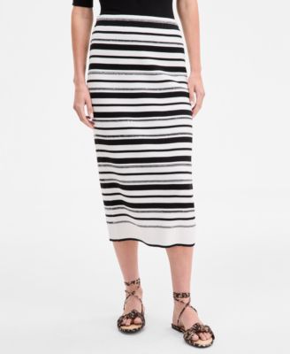 Women's Striped Sweater Maxi Skirt, Exclusively at Macy's