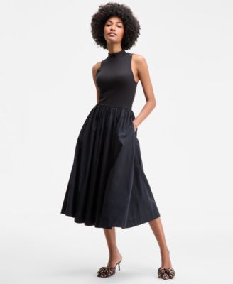 On 34th - Women's High-Neck Sleeveless Midi Dress