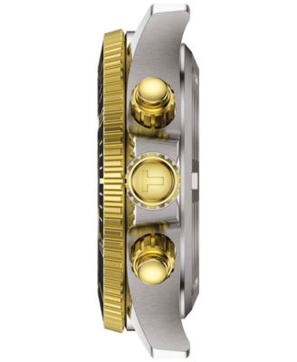 Men's Swiss Chronograph Seastar 1000 Two-Tone Stainless Steel Bracelet Watch 38mm