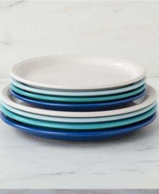 Coastal Blues Bistro Coupe Dinner Plates, Set of 4
