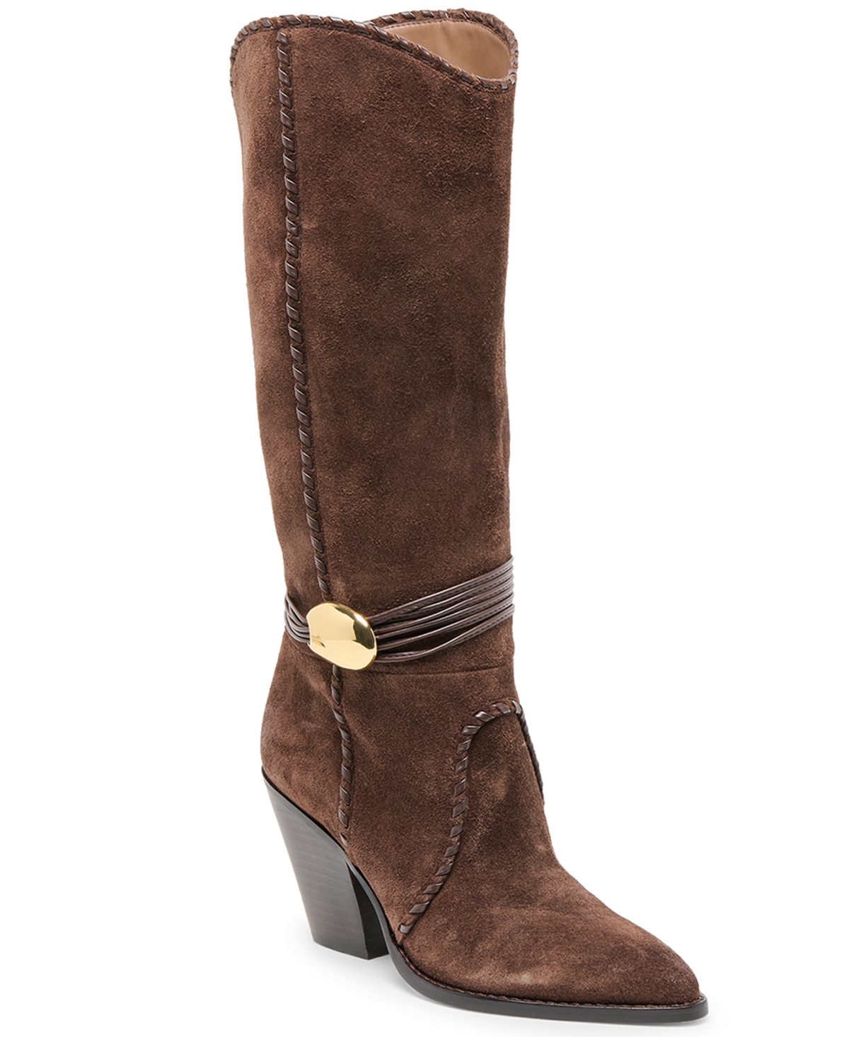Dolce Vita Women's Jody Whipstitch Tall Heeled Western Boots