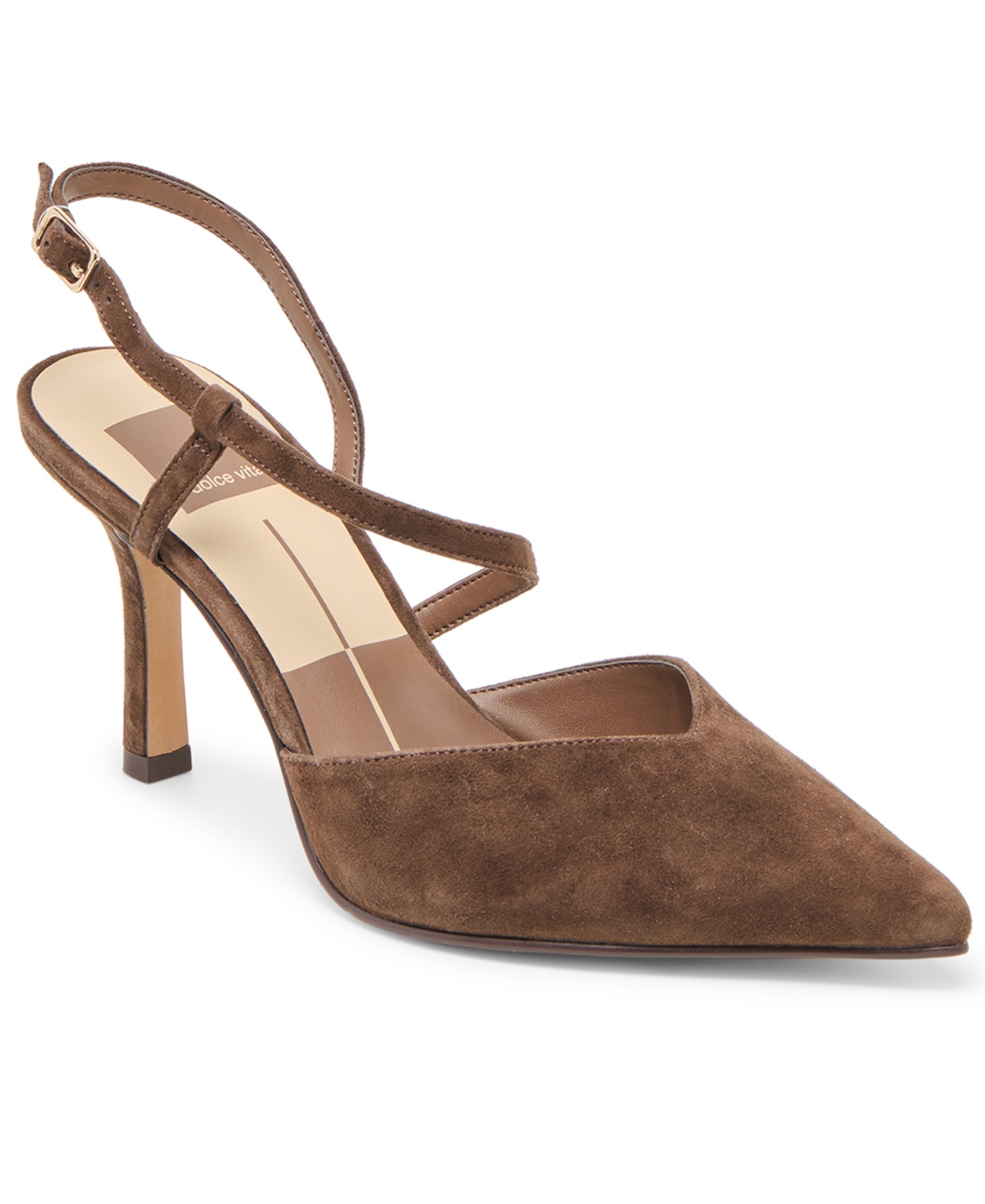 Dolce Vita Women's Kamra Asymmetrical Stiletto Pointed Toe Pumps In Brown