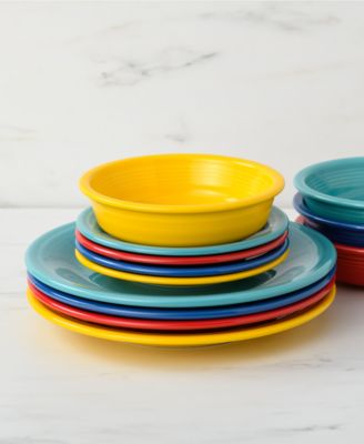 Vibrant Classic Rim Salad Plates, Set of 4