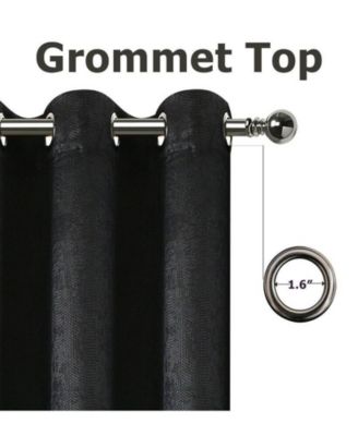 Hotel Chic 2 Pack Light Filtering Grommet Top Window Curtains - 52 in. W x 84 in. L, Rose/Pink