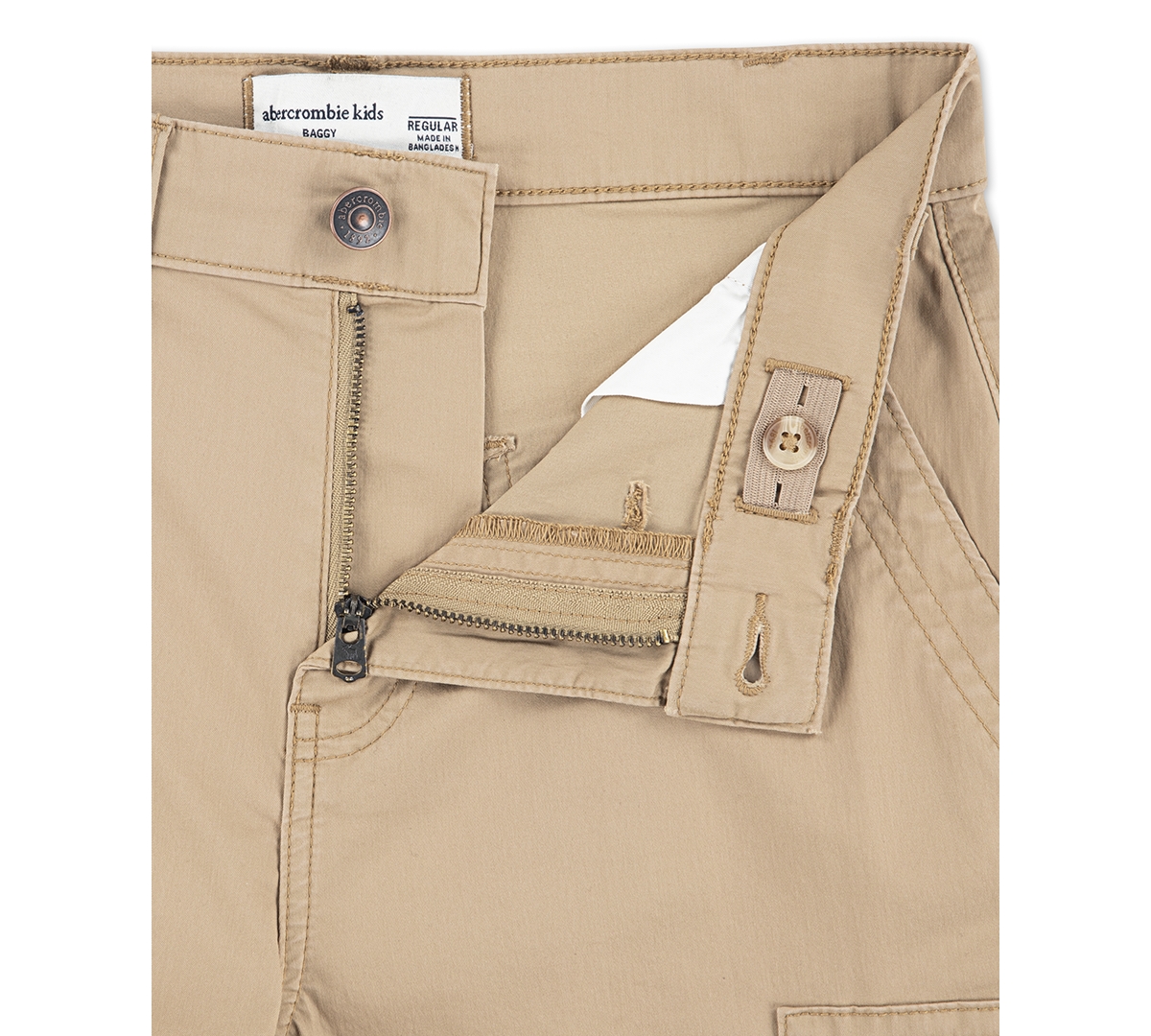 Abercrombie Boys Baggy Cargo Shorts In Brown