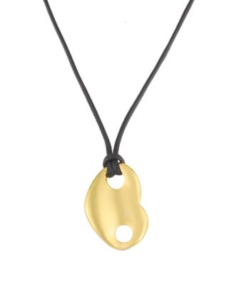 Black Mariner Heart Pendant Necklace