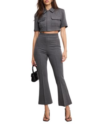 Women's Soft Stretch Ponte Kick Flare Pants, Regular & Plus Size