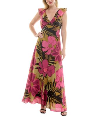 Women's Ruffled Sleeveless A-Line Dress