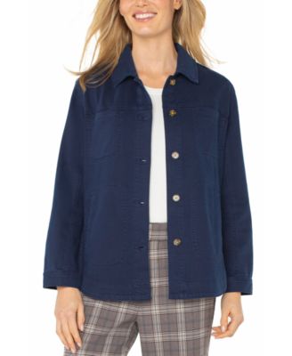 Women's Button-Front Shirt Jacket