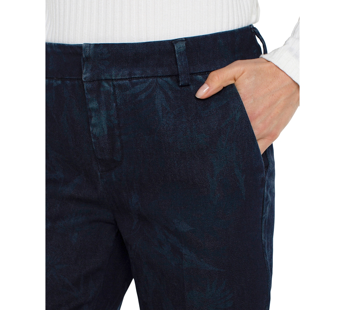 Liverpool Los Angeles Women's Floral Denim Kelsey Flare Pants In Multi
