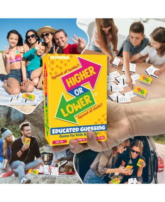 Board Game for Kids - Family Card Game for Kids and Adults -  Higher or Lower | Guess Fun Questions | Easy to Learn | 2 + Players